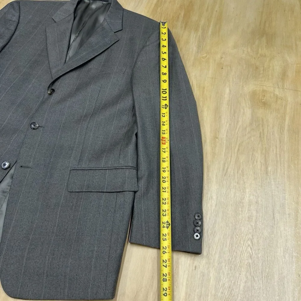 Joseph Abboud Suit 2Pc Mens Blazer 40L Long Wool‎ Pants 34x34 Light Brown Plaid